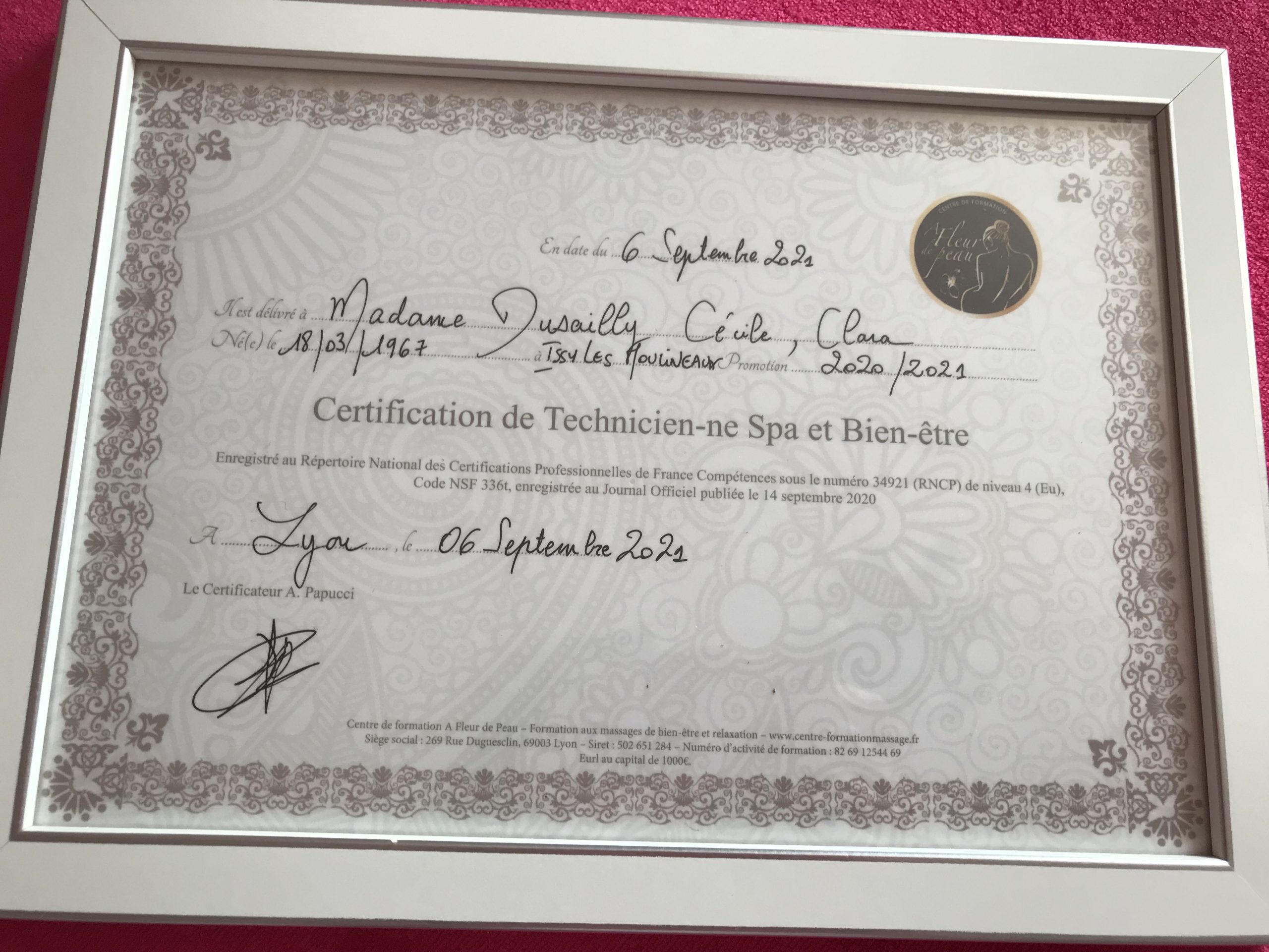Certification Technicienne Spa et Bien-être